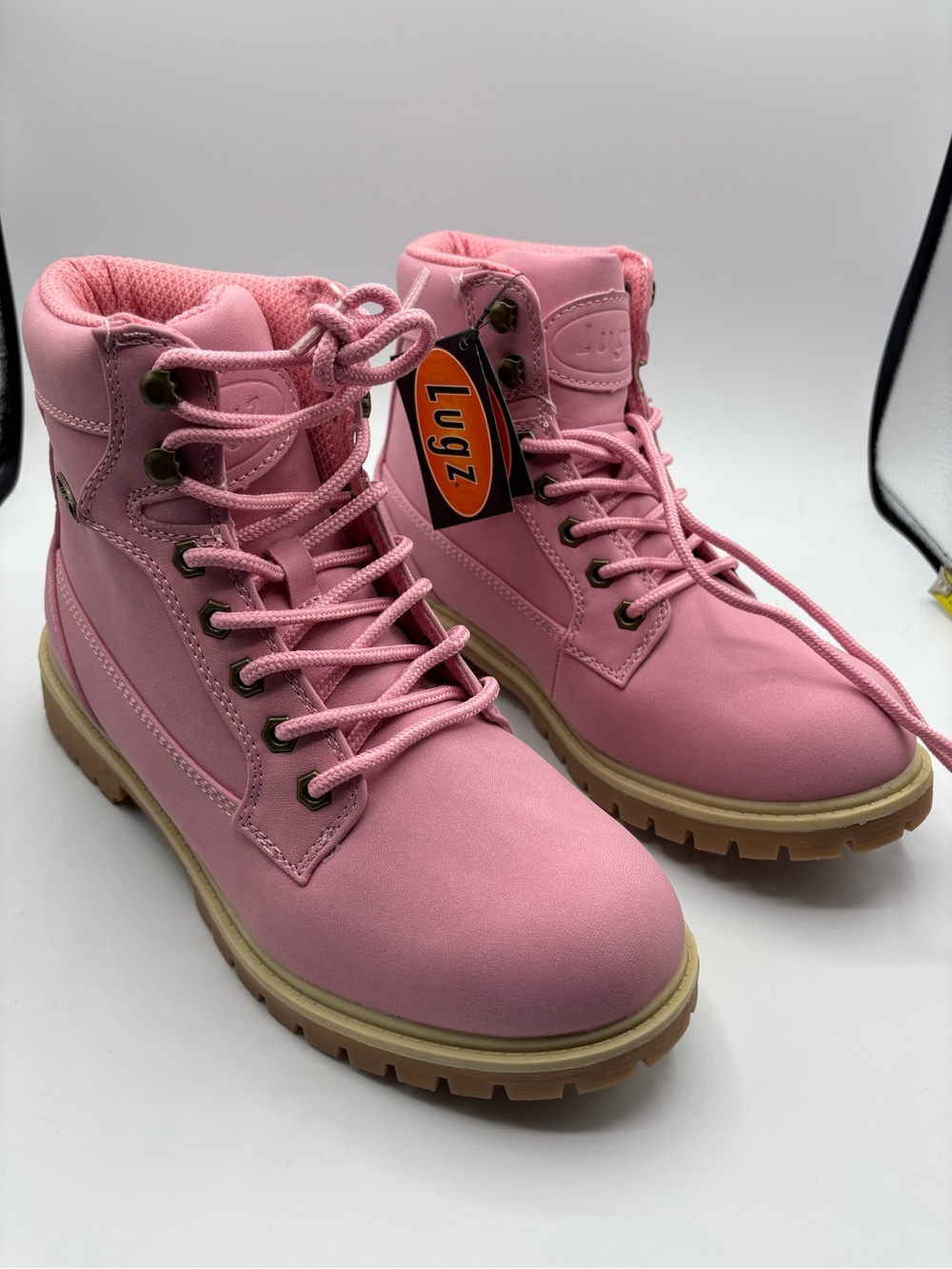 Lugz Women's Pink Lace-Up Hiking Style Boots